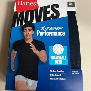 Hanes X-Temp Performance Mesh Shirt Pack of 3 Size XL